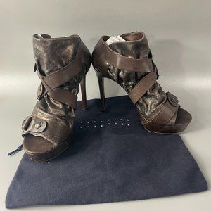 Vera Wang Lavender Label - Brown Strappy Pumps, Size 9 M